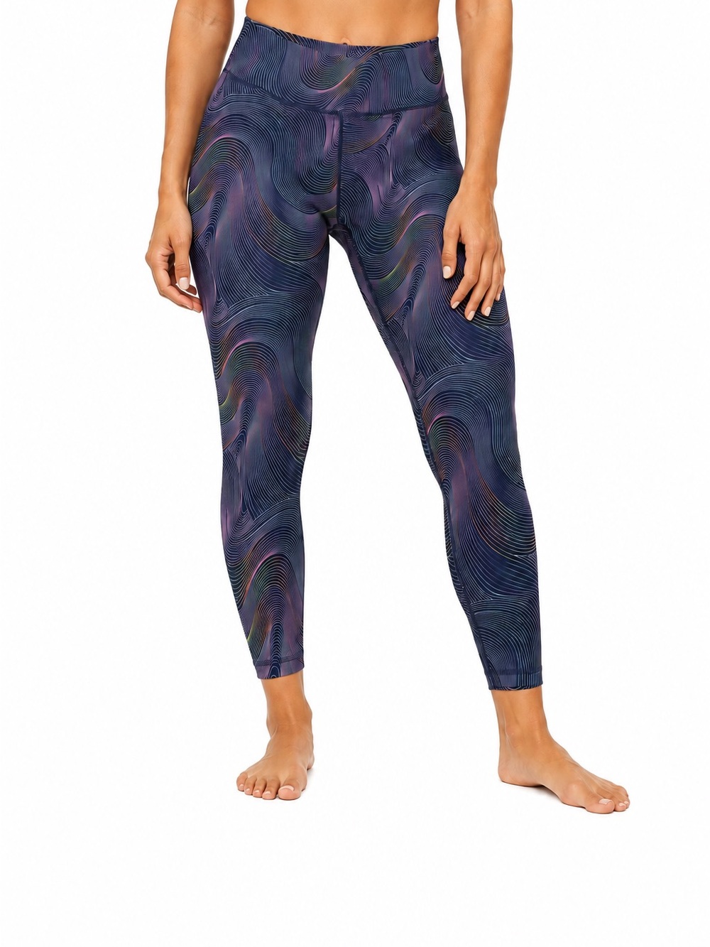Joe Fresh Active Women’s Large High Rise Swirl Print Workout Leggings